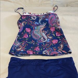 Floral Paisley Women's Swim Tankini Top